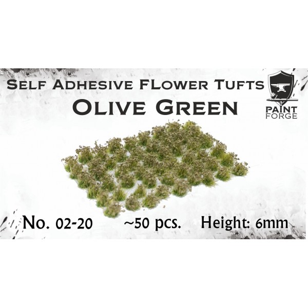 Paint Forge - Olive Green Flowers