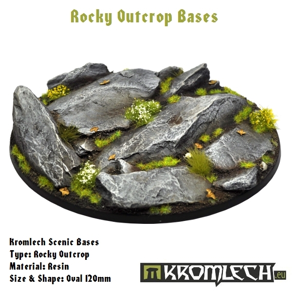 Rocky Outcrop bases - oval 120mm
