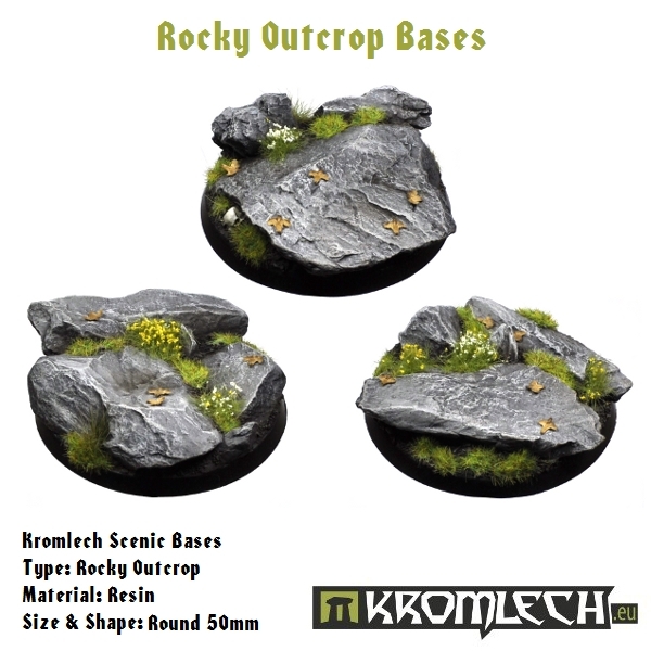 Rocky Outcrop bases - round 50mm