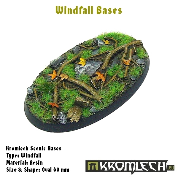 Windfall bases - oval 60mm